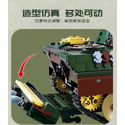 Kazi KY82061 82061 PHÁO CHỐNG TĂNG PANTHER G2 CỦA ĐỨC bộ đồ chơi xếp lắp ráp ghép mô hình Military Army G2 CHEETAH TANK Quân Sự Bộ Đội 1420 khối