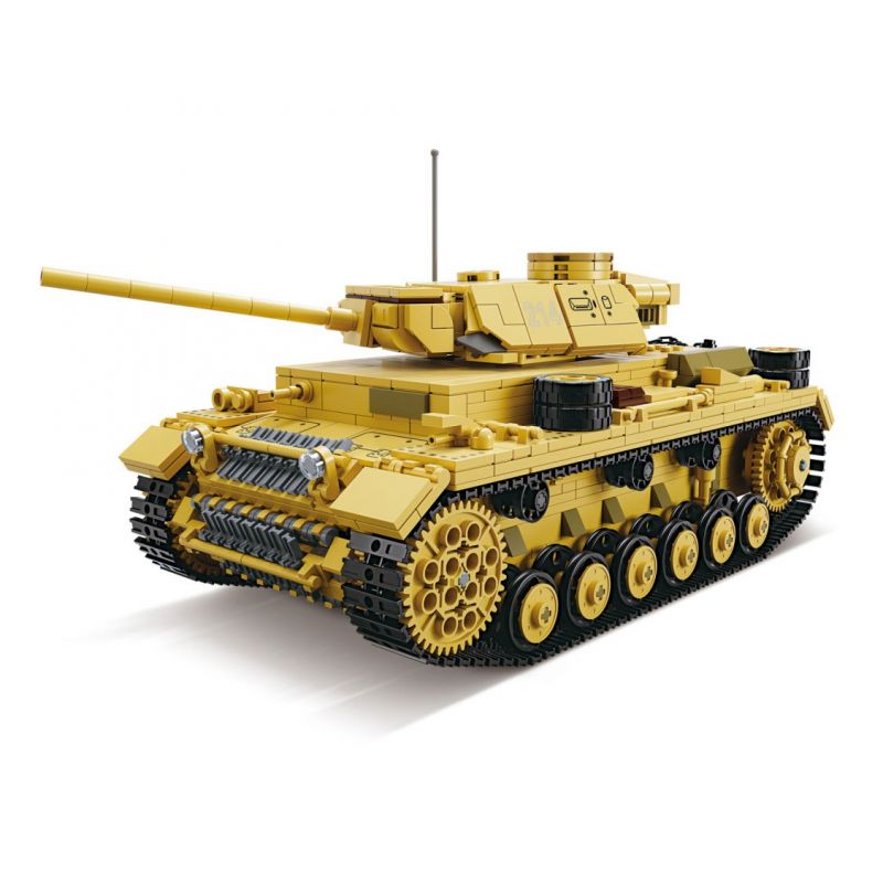 Kazi KY82062 82062 non Lego XE TĂNG PANZER III CỦA ĐỨC bộ đồ chơi xếp lắp ráp ghép mô hình Military Army NO.3 GERMAN TANK Quân Sự Bộ Đội 1543 khối