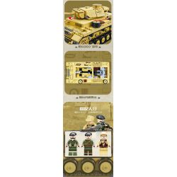 Kazi KY82062 82062 XE TĂNG PANZER III CỦA ĐỨC bộ đồ chơi xếp lắp ráp ghép mô hình Military Army NO.3 GERMAN TANK Quân Sự Bộ Đội 1543 khối