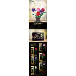 ZHEGAO 957005 HOA HỒNG bộ đồ chơi xếp lắp ráp ghép mô hình Creator Sáng Tạo