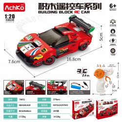ACHKO 70051 XE ĐIỀU KHIỂN TỪ XA MÀU ĐỎ tỷ lệ 1:20 bộ đồ chơi xếp lắp ráp ghép mô hình Racers Đua Tốc Độ 279 khối
