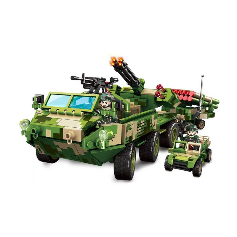 SEMBO 203178 non Lego XE TIỆN ÍCH BOBCAT bộ đồ chơi xếp lắp ráp ghép mô hình Military Army Quân Sự Bộ Đội 680 khối