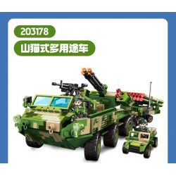 SEMBO 203178 XE TIỆN ÍCH BOBCAT bộ đồ chơi xếp lắp ráp ghép mô hình Military Army Quân Sự Bộ Đội 680 khối