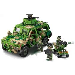 SEMBO 203179 XE TUẦN TRA BIÊN GIỚI CÓ BÁNH bộ đồ chơi xếp lắp ráp ghép mô hình Military Army Quân Sự Bộ Đội 644 khối