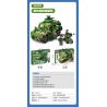 SEMBO 203179 XE TUẦN TRA BIÊN GIỚI CÓ BÁNH bộ đồ chơi xếp lắp ráp ghép mô hình Military Army Quân Sự Bộ Đội 644 khối