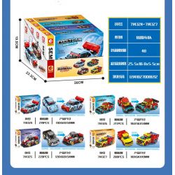 SEMBO 714324 714325 714326 714327 ĐỘI TÀU MÁT MẺ 4 MẪU bộ đồ chơi xếp lắp ráp ghép mô hình Racers Đua Tốc Độ 936 khối