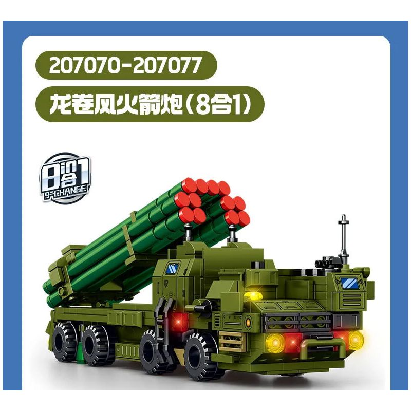 SEMBO 207070 207071 207072 207073 207074 207075 207076 207077 CUỘC CHIẾN SINH TỒN 8 TỔ HỢP PHÓNG TÊN LỬA LỐC XOÁY bộ đồ chơi xếp lắp ráp ghép mô hình Military Army Quân Sự Bộ Đội 735 khối