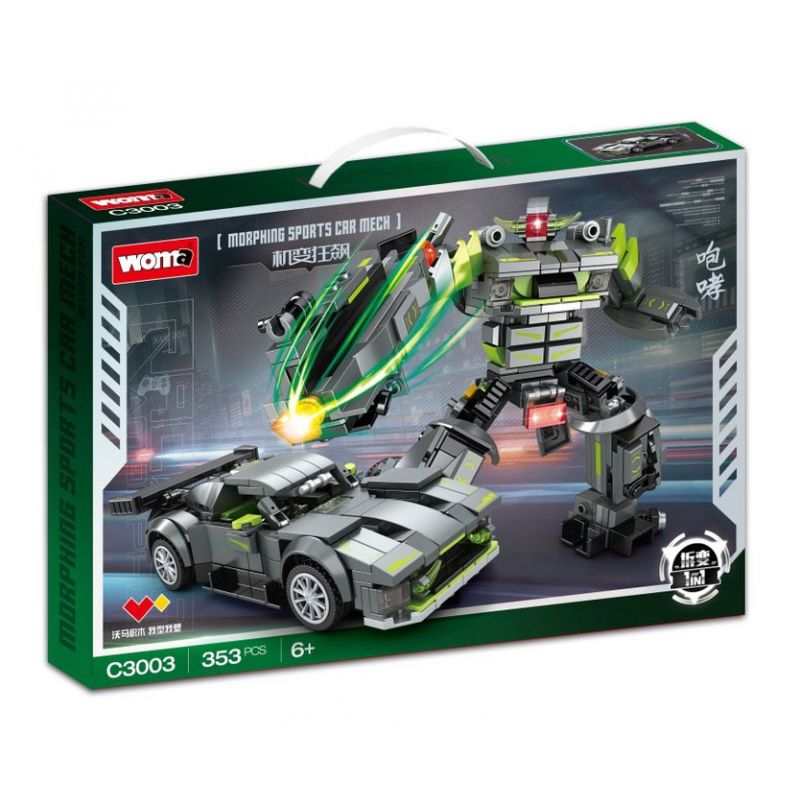 WOMA C3003 3003 CƠ KHÍ RUSH GẦM bộ đồ chơi xếp lắp ráp ghép mô hình Racers Đua Tốc Độ 353 khối