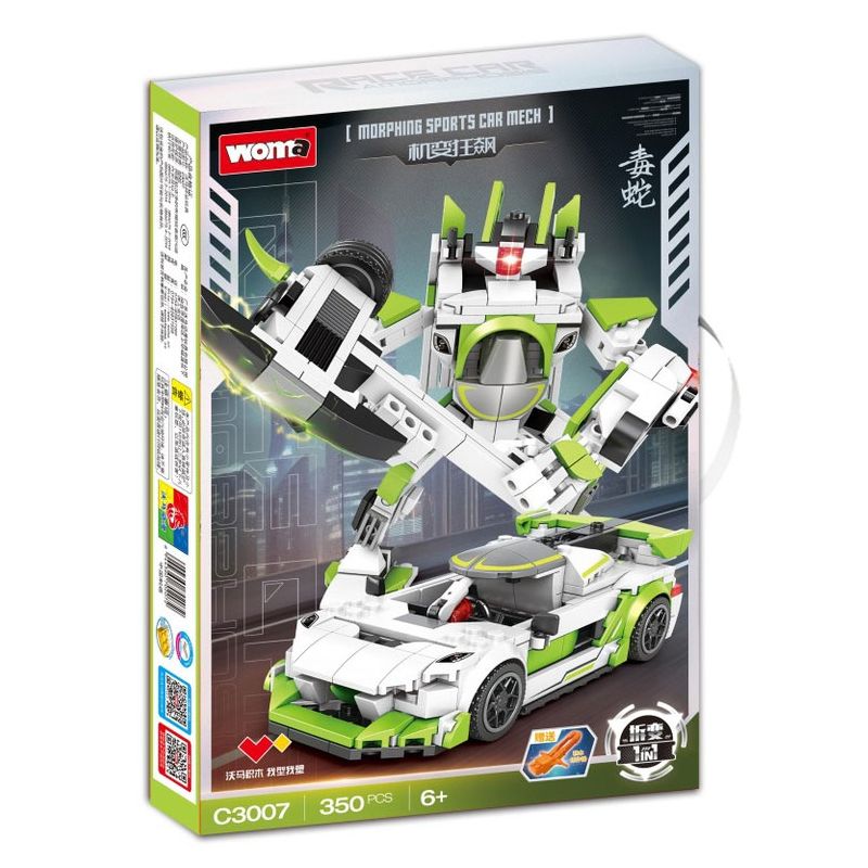 WOMA C3007 3007 CƠ KHÍ RUSH VIPER bộ đồ chơi xếp lắp ráp ghép mô hình Racers Đua Tốc Độ 350 khối