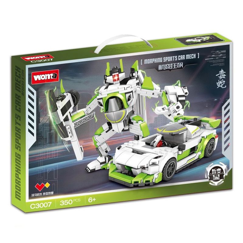 WOMA C3007 3007 CƠ KHÍ RUSH VIPER bộ đồ chơi xếp lắp ráp ghép mô hình Racers Đua Tốc Độ 350 khối