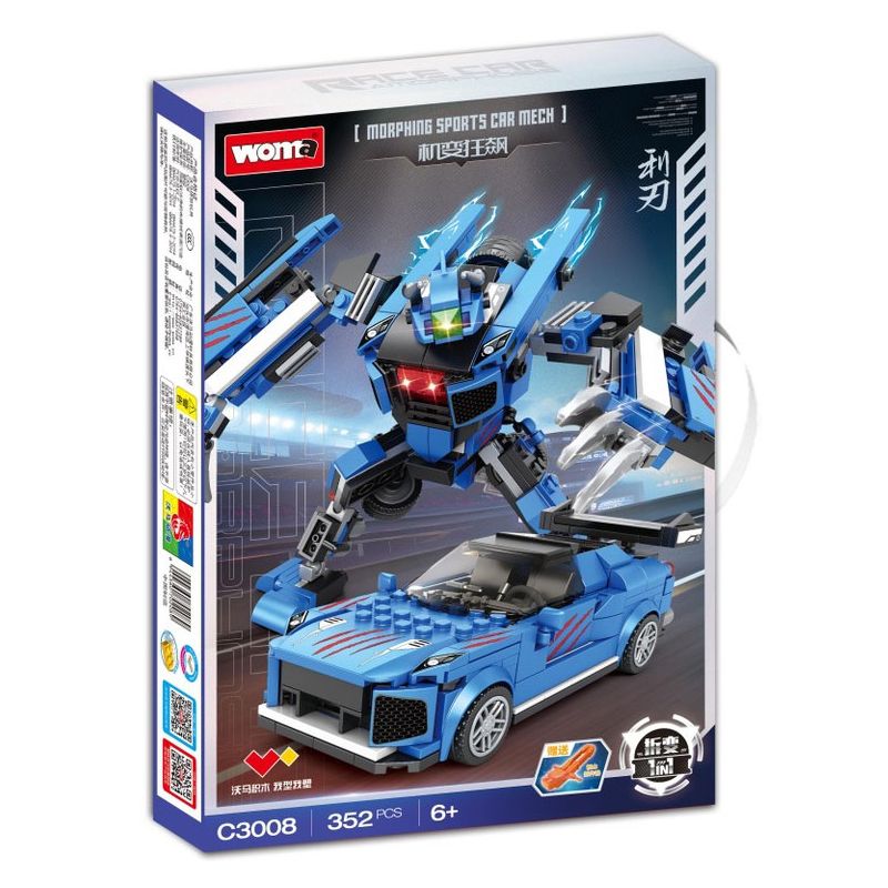 WOMA C3008 3008 CƠ KHÍ RUSH LƯỠI DAO bộ đồ chơi xếp lắp ráp ghép mô hình Racers Đua Tốc Độ 352 khối