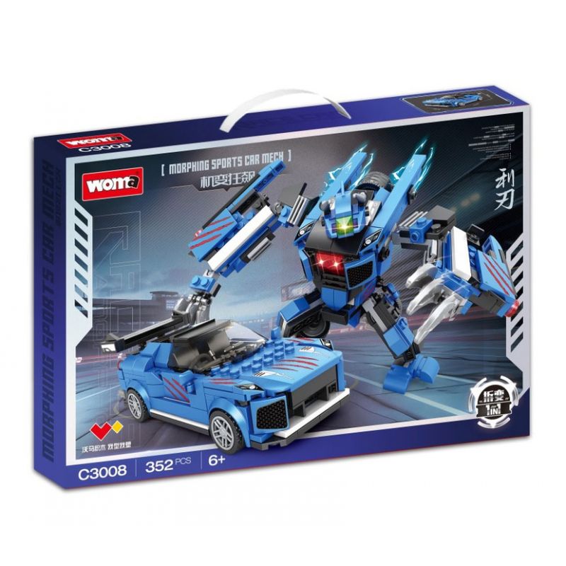 WOMA C3008 3008 CƠ KHÍ RUSH LƯỠI DAO bộ đồ chơi xếp lắp ráp ghép mô hình Racers Đua Tốc Độ 352 khối