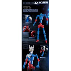 BLOKEES 73703 PHIÊN BẢN HUYỀN THOẠI ULTRAMAN ZERO bộ đồ chơi xếp lắp ráp ghép mô hình Movie & Game Phim Và Trò Chơi