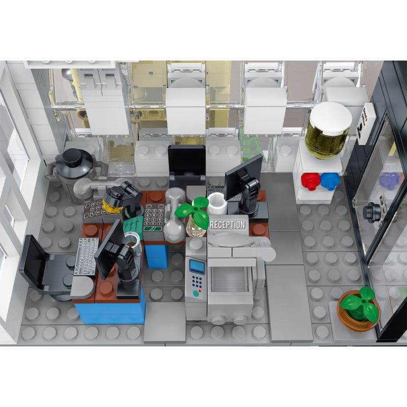 MorkModel 20118 Mork Model 20118 TÒA NHÀ VĂN PHÒNG THÀNH PHỐ bộ đồ chơi xếp lắp ráp ghép mô hình Creator CITIES OFFICE Sáng Tạo 1499 khối