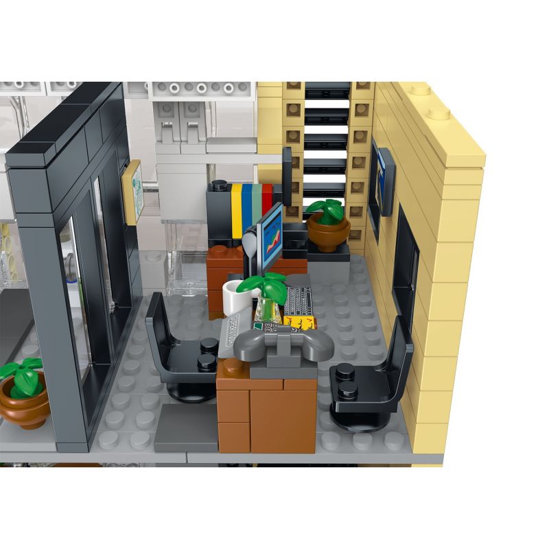 MorkModel 20118 Mork Model 20118 TÒA NHÀ VĂN PHÒNG THÀNH PHỐ bộ đồ chơi xếp lắp ráp ghép mô hình Creator CITIES OFFICE Sáng Tạo 1499 khối