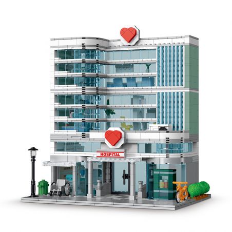 MorkModel 20121 Mork Model 20121 BỆNH VIỆN THÀNH PHỐ bộ đồ chơi xếp lắp ráp ghép mô hình Creator CITIES HOSPITAL Sáng Tạo 1350 khối