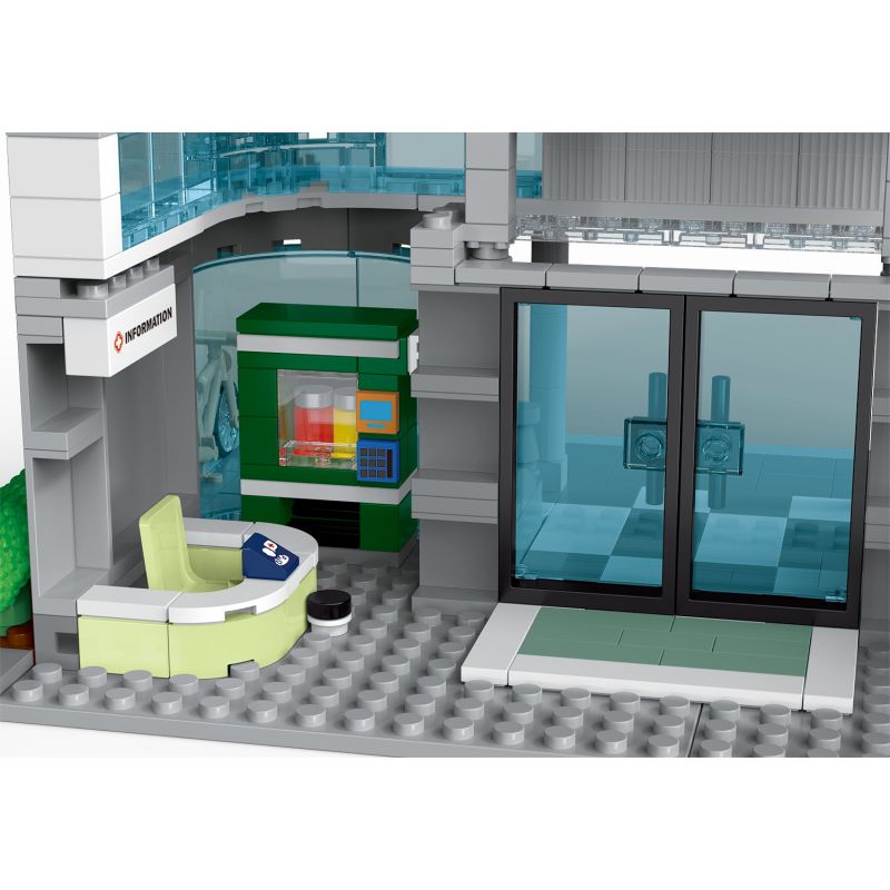 MorkModel 20121 Mork Model 20121 BỆNH VIỆN THÀNH PHỐ bộ đồ chơi xếp lắp ráp ghép mô hình Creator CITIES HOSPITAL Sáng Tạo 1350 khối