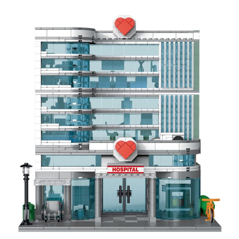 MorkModel 20121 Mork Model 20121 BỆNH VIỆN THÀNH PHỐ bộ đồ chơi xếp lắp ráp ghép mô hình Creator CITIES HOSPITAL Sáng Tạo 1350 khối