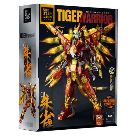 STAR AMOUNT 61003 MECHA QUÁI THÚ THẦN THOẠI CHIẾN BINH SUZAKU bộ đồ chơi xếp lắp ráp ghép mô hình TIGER WARRIOR 511 khối