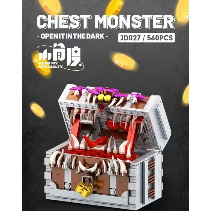 SMALL ANGLE JD027 BẮT CHƯỚC bộ đồ chơi xếp lắp ráp ghép mô hình CHEST MONSTER 560 khối