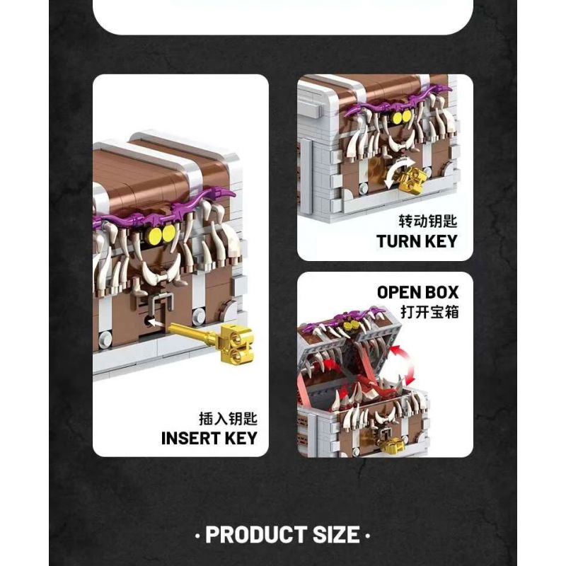 SMALL ANGLE JD027 BẮT CHƯỚC bộ đồ chơi xếp lắp ráp ghép mô hình CHEST MONSTER 560 khối