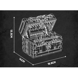 SMALL ANGLE JD027 BẮT CHƯỚC bộ đồ chơi xếp lắp ráp ghép mô hình CHEST MONSTER 560 khối