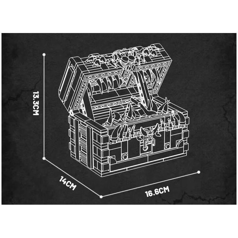 SMALL ANGLE JD027 BẮT CHƯỚC bộ đồ chơi xếp lắp ráp ghép mô hình CHEST MONSTER 560 khối