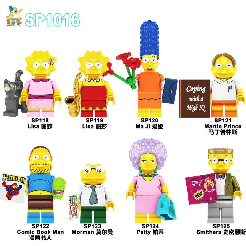 NONE SP1016 1016 SP118 SP119 SP120 SP121 SP122 SP123 SP124 SP125 non Lego THE SIMPSONS CÓ 8 LOẠI NHÂN VẬT NHỎ bộ đồ chơi xếp lắp ráp ghép mô hình Movie & Game Phim Và Trò Chơi