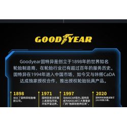 CADA DOUBLEE D013-001 013-001 BỘ LỐP GOODYEAR 1:8 tỷ lệ 1:8 bộ đồ chơi xếp lắp ráp ghép mô hình Technic Kỹ Thuật Công Nghệ Cao Mô Hình Phương Tiện 4 khối