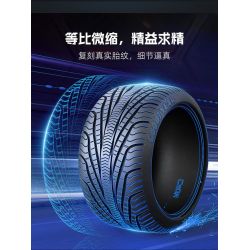 CADA DOUBLEE D013-001 013-001 BỘ LỐP GOODYEAR 1:8 tỷ lệ 1:8 bộ đồ chơi xếp lắp ráp ghép mô hình Technic Kỹ Thuật Công Nghệ Cao Mô Hình Phương Tiện 4 khối
