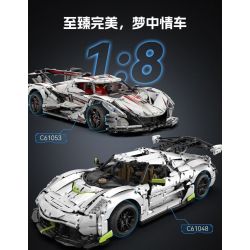 CADA DOUBLEE D013-001 013-001 BỘ LỐP GOODYEAR 1:8 tỷ lệ 1:8 bộ đồ chơi xếp lắp ráp ghép mô hình Technic Kỹ Thuật Công Nghệ Cao Mô Hình Phương Tiện 4 khối