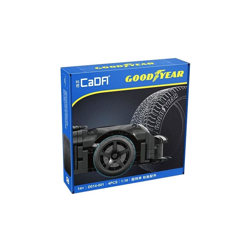 CADA DOUBLEE D014-001 014-001 BỘ LỐP GOODYEAR 1:10 tỷ lệ 1:10 bộ đồ chơi xếp lắp ráp ghép mô hình Technic Kỹ Thuật Công Nghệ Cao Mô Hình Phương Tiện 4 khối