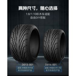 CADA DOUBLEE D014-001 014-001 BỘ LỐP GOODYEAR 1:10 tỷ lệ 1:10 bộ đồ chơi xếp lắp ráp ghép mô hình Technic Kỹ Thuật Công Nghệ Cao Mô Hình Phương Tiện 4 khối