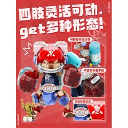 IBLOCK IB1001-1 1001-1 BOXER-RAT bộ đồ chơi xếp lắp ráp ghép mô hình ZODIAC SIGNS CHAMPION BOXING RAT