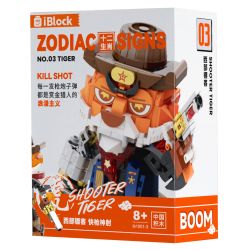 IBLOCK IB1001-3 1001-3 HỘ TỐNG PHƯƠNG TÂY-YINHU bộ đồ chơi xếp lắp ráp ghép mô hình ZODIAC SIGNS SHOOTER TIGER