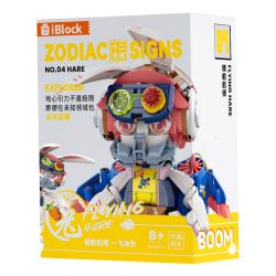 IBLOCK IB1001-4 1001-4 PHI CÔNG CÔNG-MAOTU bộ đồ chơi xếp lắp ráp ghép mô hình ZODIAC SIGNS EXPLORER FLYING HARE