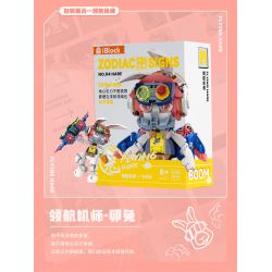 IBLOCK IB1001-4 1001-4 PHI CÔNG CÔNG-MAOTU bộ đồ chơi xếp lắp ráp ghép mô hình ZODIAC SIGNS EXPLORER FLYING HARE