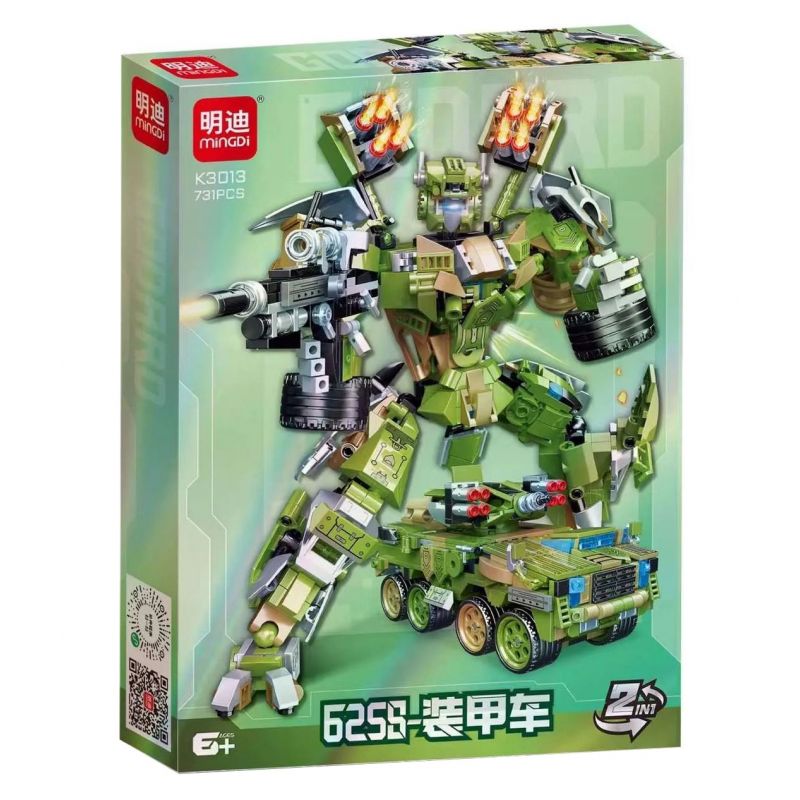 MINGDI LEIBAO K3013 3013 non Lego XE BỌC THÉP 625S bộ đồ chơi xếp lắp ráp ghép mô hình Military Army Quân Sự Bộ Đội 731 khối