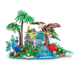 DK 6026 RỪNG NHIỆT ĐỚI bộ đồ chơi xếp lắp ráp ghép mô hình TROPICAL FOREST 898 khối