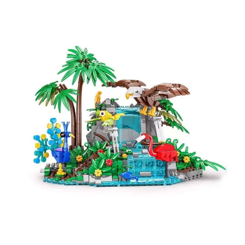 DK 6026 non Lego RỪNG NHIỆT ĐỚI bộ đồ chơi xếp lắp ráp ghép mô hình TROPICAL FOREST 898 khối