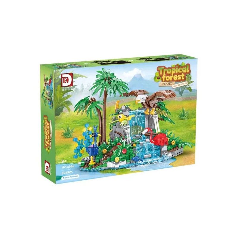 DK 6026 RỪNG NHIỆT ĐỚI bộ đồ chơi xếp lắp ráp ghép mô hình TROPICAL FOREST 898 khối
