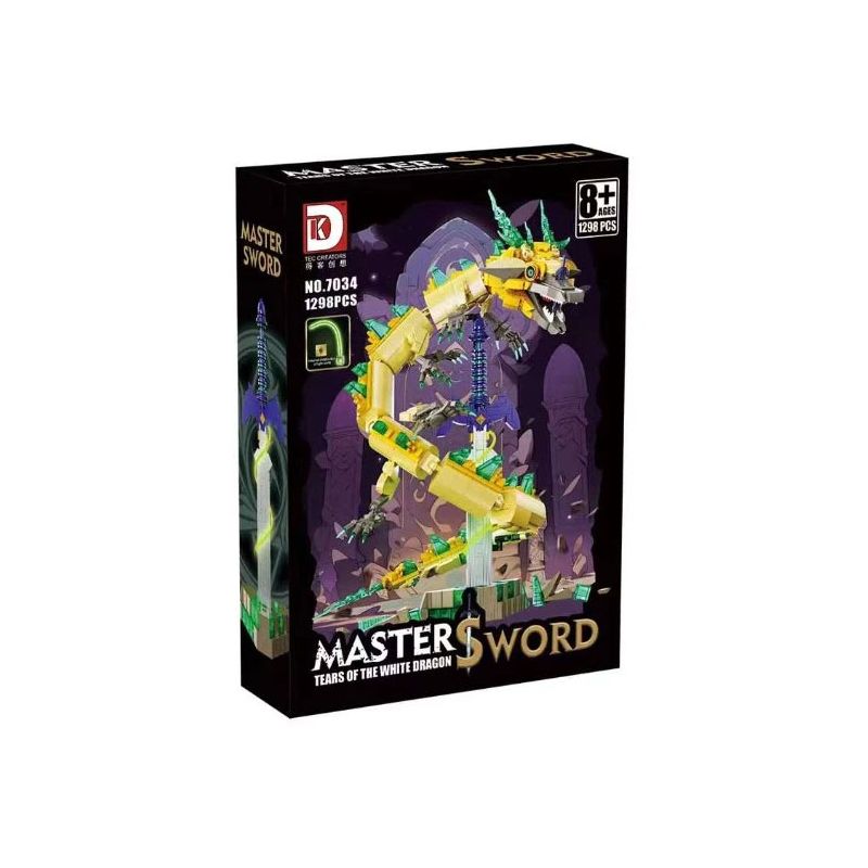 DK 7034 MASTER SWORD NƯỚC MẮT RỒNG TRẮNG bộ đồ chơi xếp lắp ráp ghép mô hình Movie & Game Phim Và Trò Chơi 1298 khối