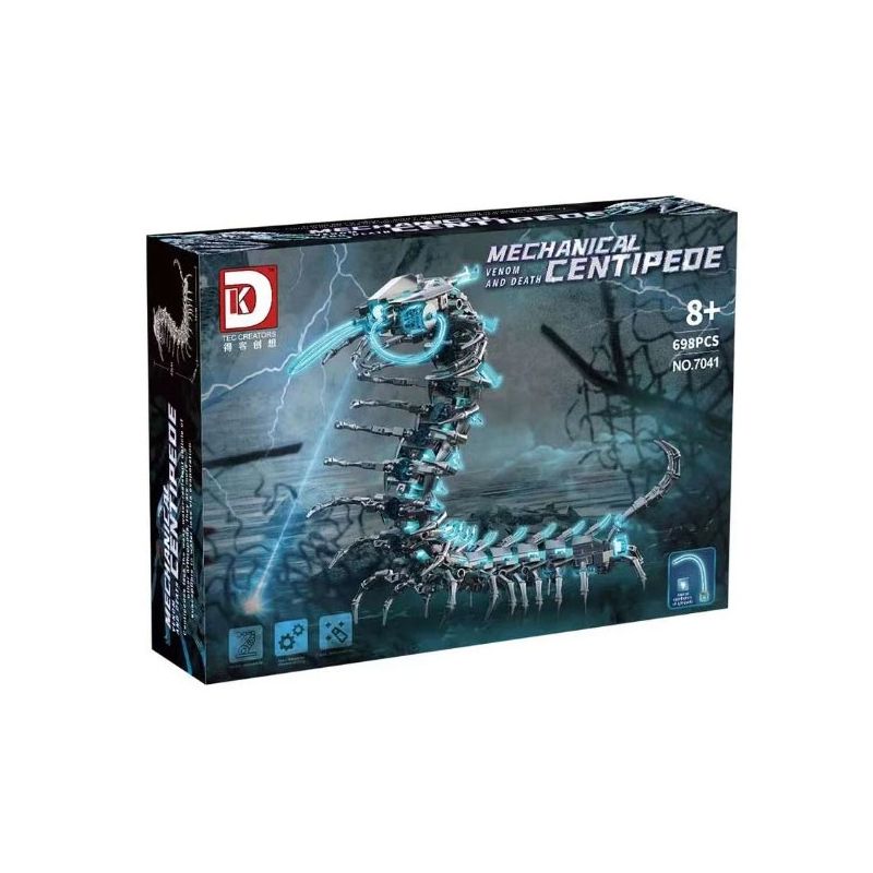 DK 7041 RẾT CƠ KHÍ bộ đồ chơi xếp lắp ráp ghép mô hình MEXHANICAL CENTIPEDE 698 khối