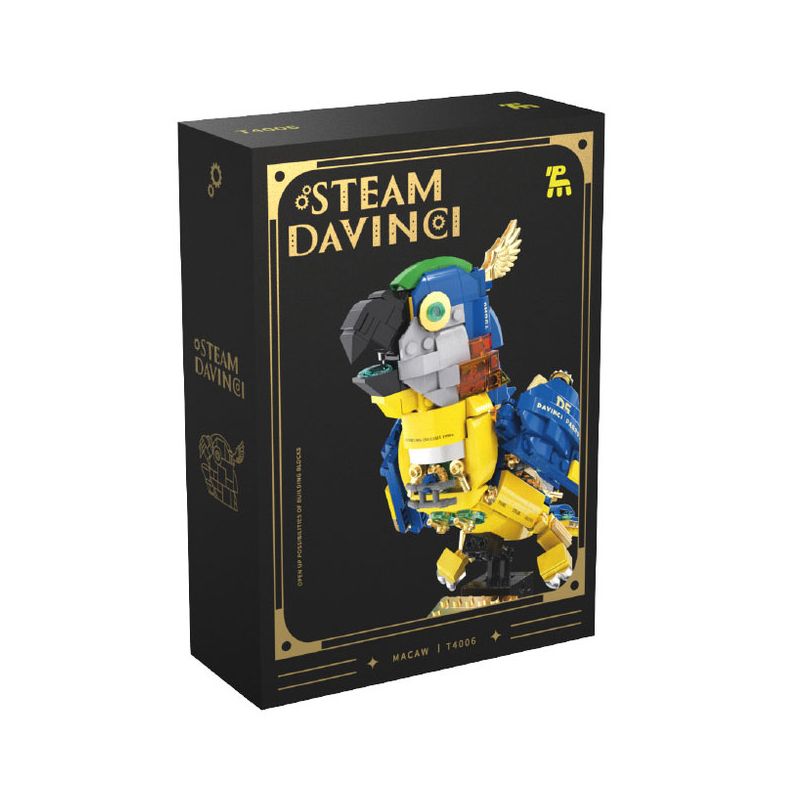 TAKUGI T4006 4006 HƠI NƯỚC DA VINCI MACAW bộ đồ chơi xếp lắp ráp ghép mô hình STEAM DAVINCI MACAW