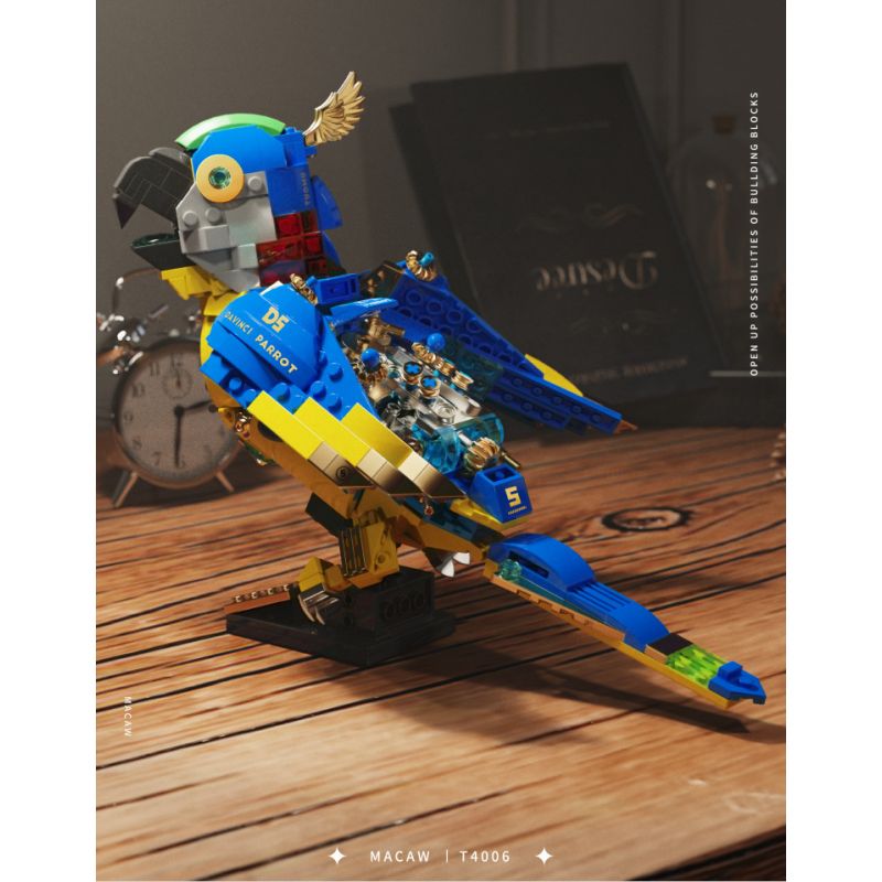 TAKUGI T4006 4006 HƠI NƯỚC DA VINCI MACAW bộ đồ chơi xếp lắp ráp ghép mô hình STEAM DAVINCI MACAW