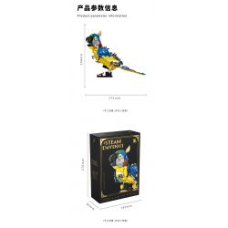 TAKUGI T4006 4006 HƠI NƯỚC DA VINCI MACAW bộ đồ chơi xếp lắp ráp ghép mô hình STEAM DAVINCI MACAW