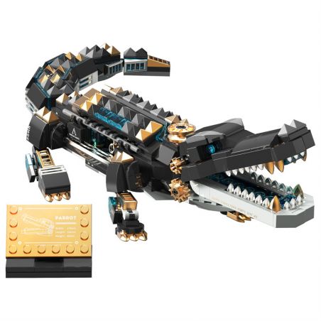 TAKUGI T4007 4007 STEAM DA VINCI CÁ SẤU BỌC THÉP bộ đồ chơi xếp lắp ráp ghép mô hình STEAM DAVINCI ALLIGATOR