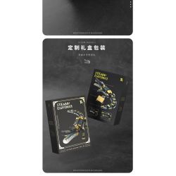 TAKUGI T4007 4007 STEAM DA VINCI CÁ SẤU BỌC THÉP bộ đồ chơi xếp lắp ráp ghép mô hình STEAM DAVINCI ALLIGATOR