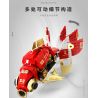 TAKUGI T7004 7004 HƠI NƯỚC DA VINCI CÁ VÀNG LỬA ĐỎ bộ đồ chơi xếp lắp ráp ghép mô hình STEAM DAVINCI RED RYUKIN GOLDFISH