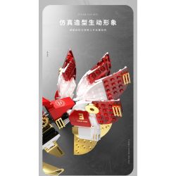 TAKUGI T7004 7004 HƠI NƯỚC DA VINCI CÁ VÀNG LỬA ĐỎ bộ đồ chơi xếp lắp ráp ghép mô hình STEAM DAVINCI RED RYUKIN GOLDFISH